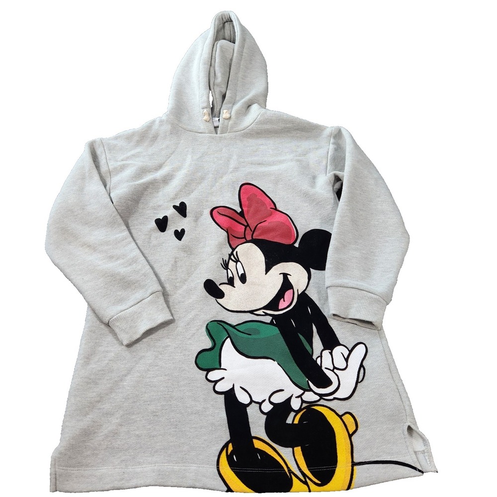 Zara Kids Disney Minnie Mouse Hoodie Size 13-14 Girls Pullover Sweatshirt